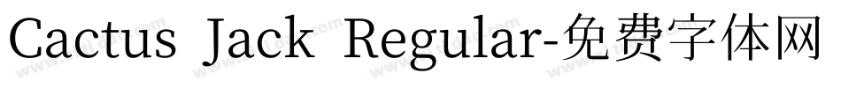 Cactus Jack Regular字体转换